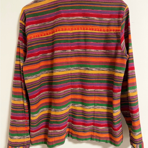 Chico's Multicolor Striped Shirt style jacket - perfect - chicos size 2 / large - Picture 8 of 15